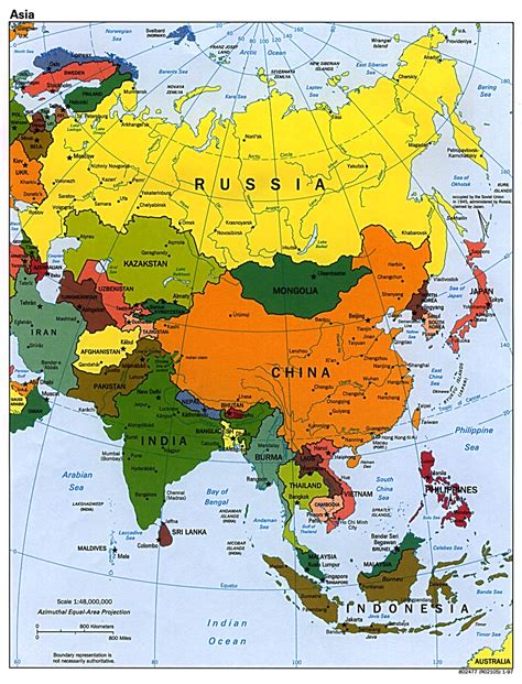 where is asia on the map.